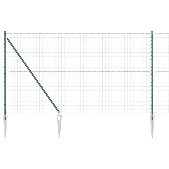 Îngrădire cu stâlpi Verde 1.5 x 10 m Oțel - WALTI WALTI
