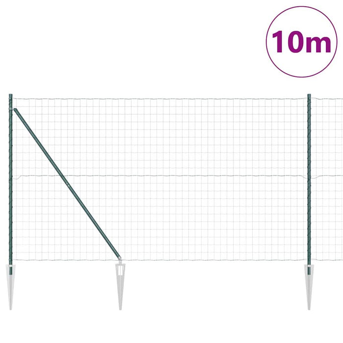 Îngrădire cu stâlpi Verde 1.5 x 10 m Oțel - WALTI WALTI