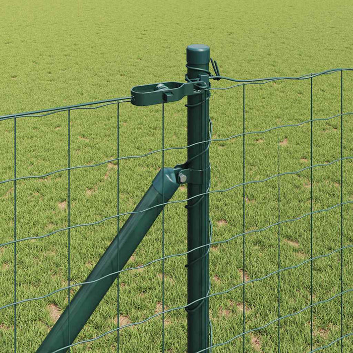 Îngrădire cu stâlpi Verde 1 x 25 m Oțel - WALTI WALTI