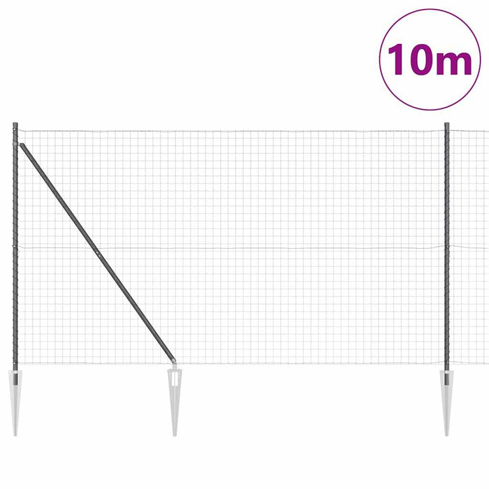 Îngrădire cu stâlpi Gri 1.5 x 10 m Oțel - WALTI WALTI