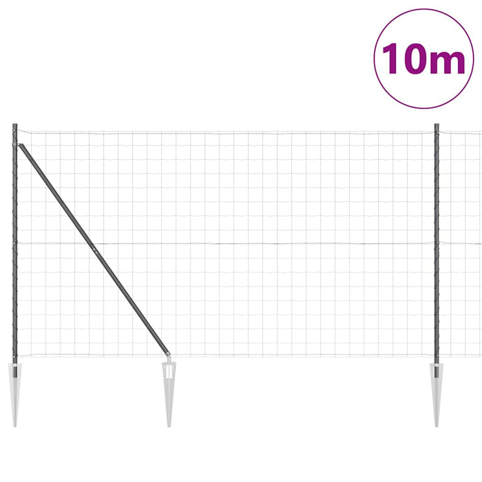 Îngrădire cu stâlpi Gri 1.5 x 10 m Oțel - WALTI WALTI
