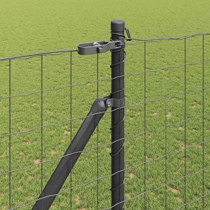 Îngrădire cu stâlpi Gri 1.5 x 10 m Oțel - WALTI WALTI