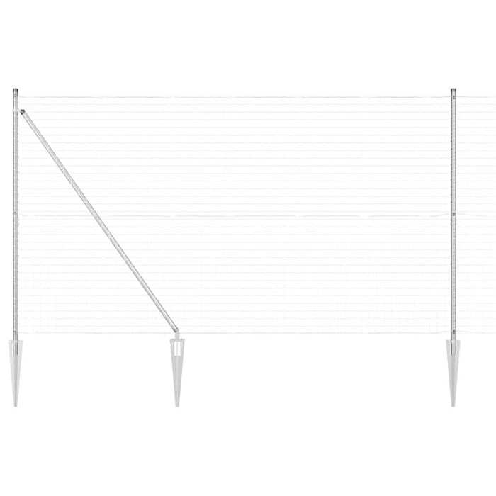 Îngrădire cu stâlpi Argintiu 1.6 x 10 m Oțel - WALTI WALTI