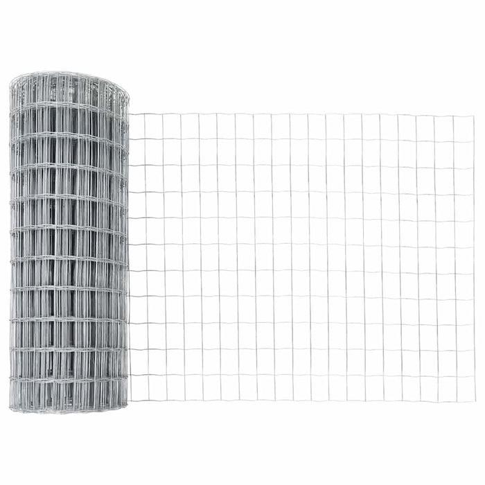 Îngrădire cu stâlpi Argintiu 1 x 10 m Oțel - WALTI WALTI
