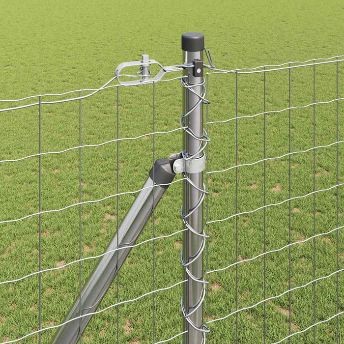 Îngrădire cu stâlpi Argintiu 1.5 x 10 m Oțel - WALTI WALTI