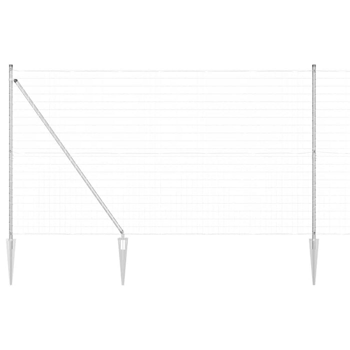 Îngrădire cu stâlpi Argintiu 1.6 x 10 m Oțel - WALTI WALTI