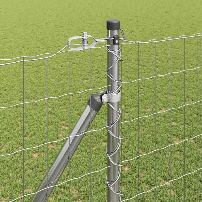 Îngrădire cu stâlpi Argintiu 1.5 x 10 m Oțel - WALTI WALTI