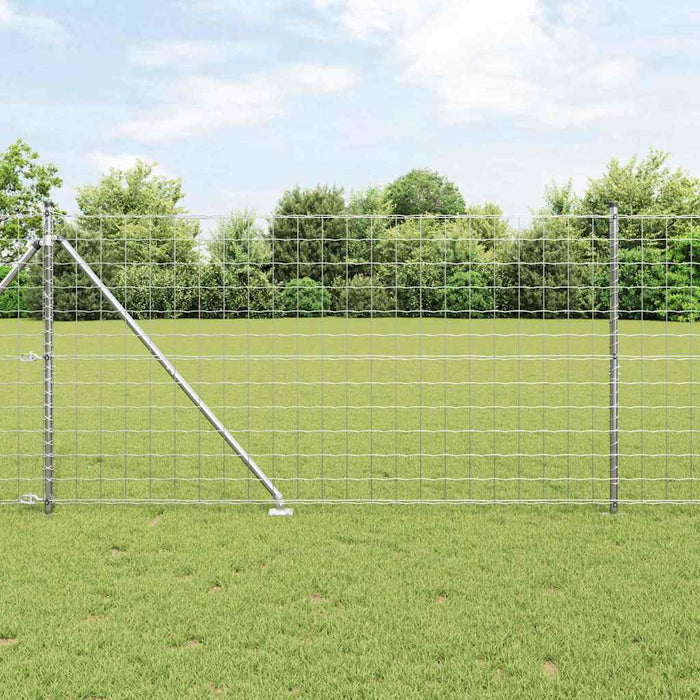 Îngrădire cu stâlpi Argintiu 1.2 x 10 m Oțel - WALTI WALTI