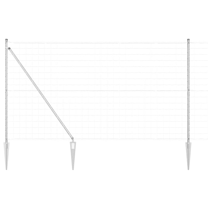 Îngrădire cu stâlpi Argintiu 1.5 x 10 m Oțel - WALTI WALTI