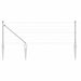 Îngrădire cu stâlpi Argintiu 0.8 x 25 m Oțel - WALTI WALTI