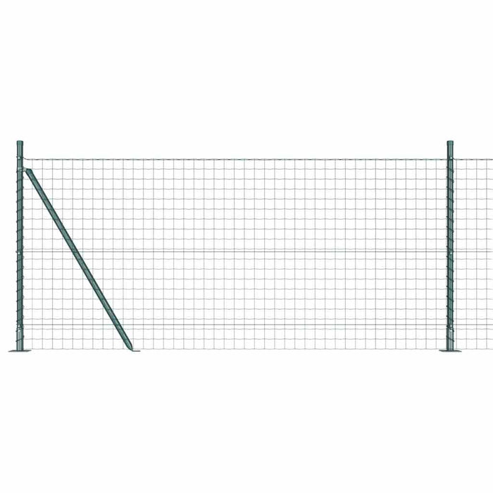Îngrădire cu stâlpi Verde 1 x 10 m Oțel - WALTI WALTI