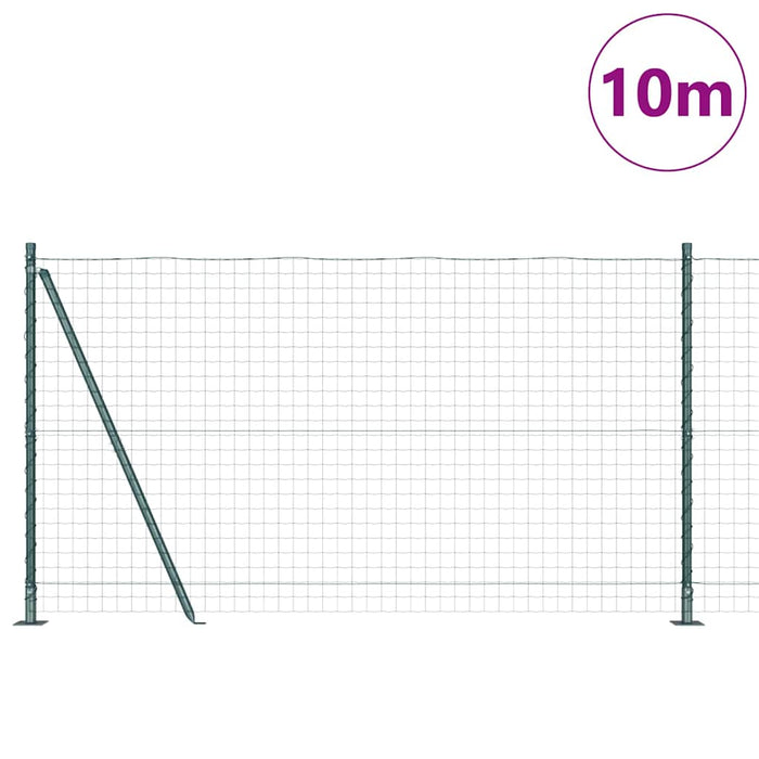 Îngrădire cu stâlpi Verde 1.2 x 10 m Oțel - WALTI WALTI