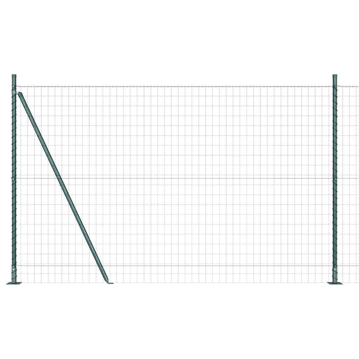 Îngrădire cu stâlpi Verde 1.4 x 10 m Oțel - WALTI WALTI