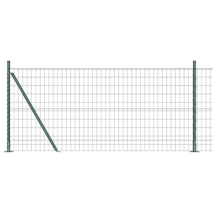 Îngrădire cu stâlpi Verde 0.8 x 10 m Oțel - WALTI WALTI