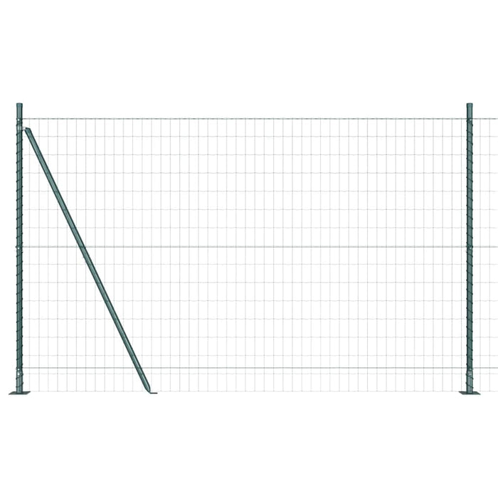 Îngrădire cu stâlpi Verde 1.5 x 10 m Oțel - WALTI WALTI