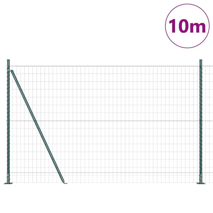 Îngrădire cu stâlpi Verde 1.5 x 10 m Oțel - WALTI WALTI