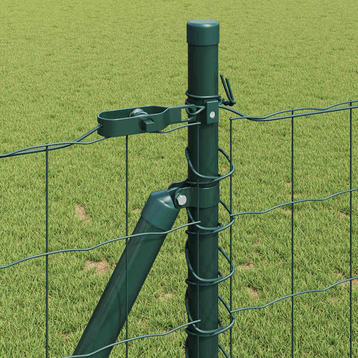 Îngrădire cu stâlpi Verde 1 x 10 m Oțel - WALTI WALTI