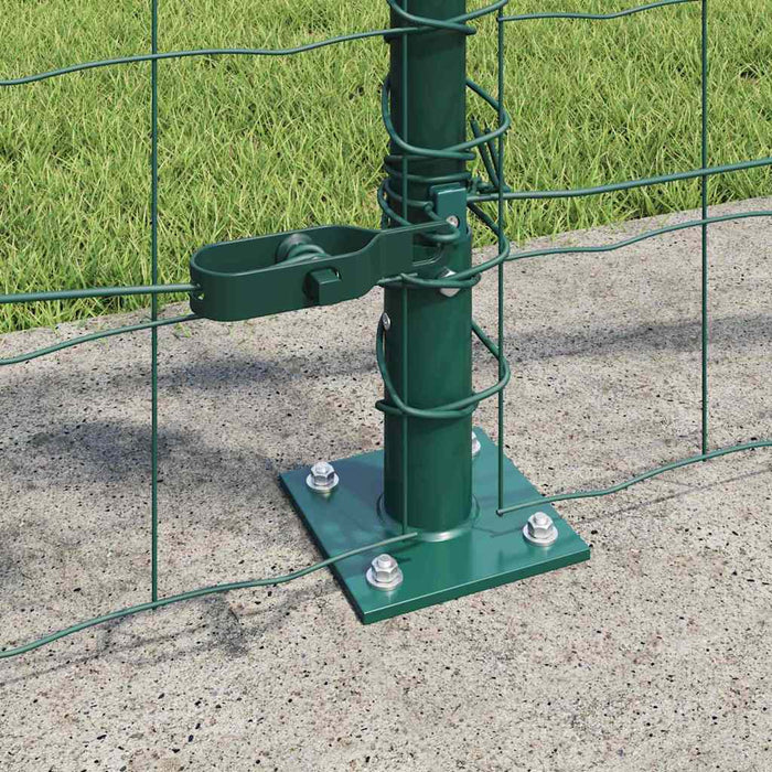 Îngrădire cu stâlpi Verde 1 x 10 m Oțel - WALTI WALTI