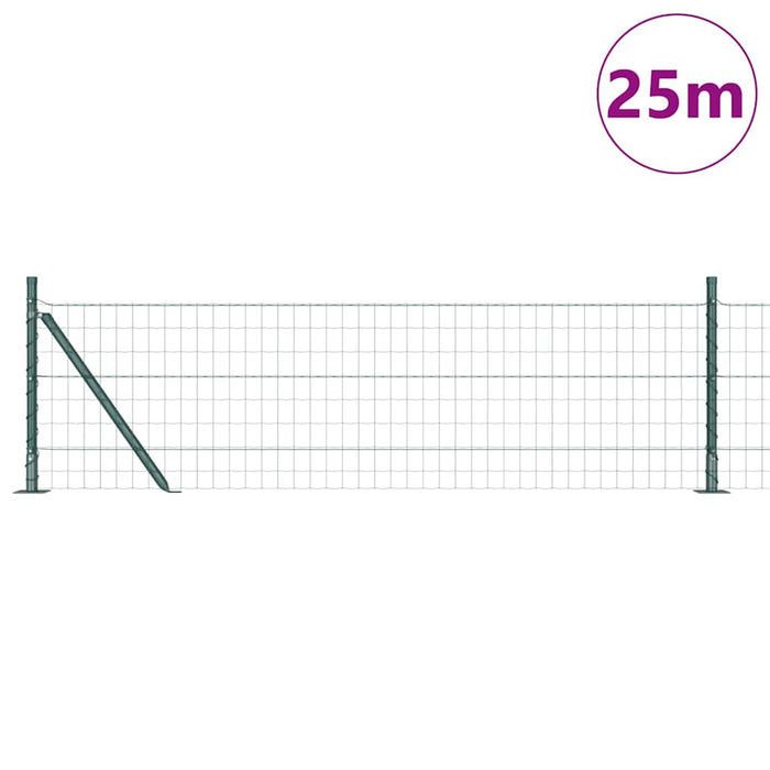 Îngrădire cu stâlpi Verde 0.4 x 25 m Oțel - WALTI WALTI
