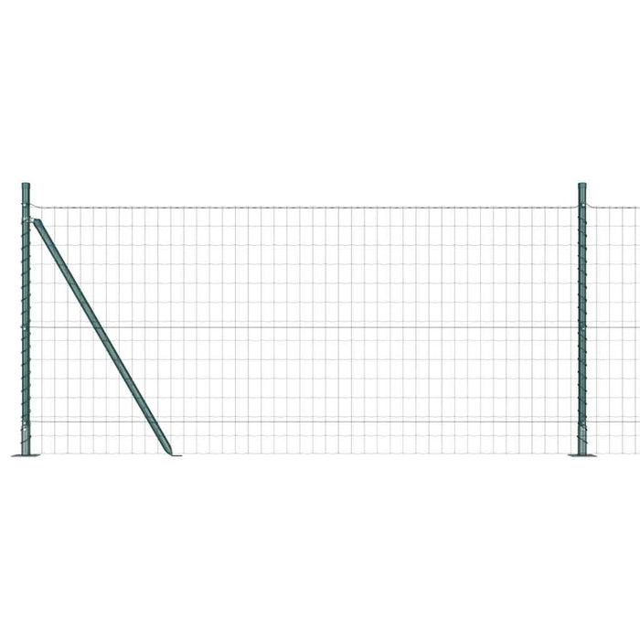 Îngrădire cu stâlpi Verde 0.8 x 25 m Oțel - WALTI WALTI