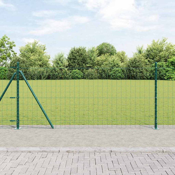 Îngrădire cu stâlpi Verde 0.8 x 25 m Oțel - WALTI WALTI