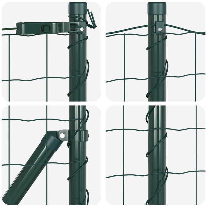 Îngrădire cu stâlpi Verde 0.6 x 50 m Oțel - WALTI WALTI