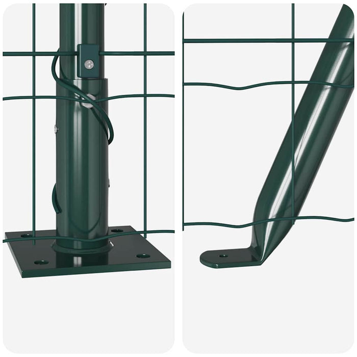 Îngrădire cu stâlpi Verde 0.6 x 50 m Oțel - WALTI WALTI