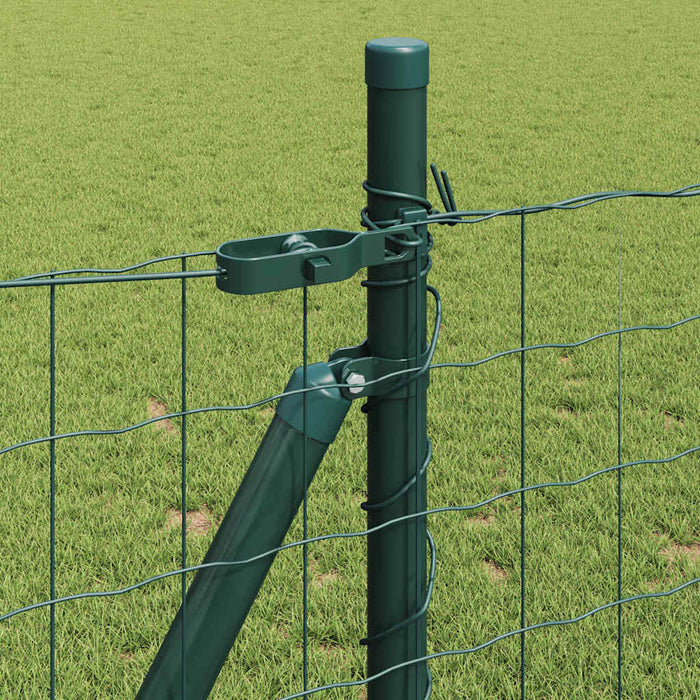 Îngrădire cu stâlpi Verde 1 x 25 m Oțel - WALTI WALTI
