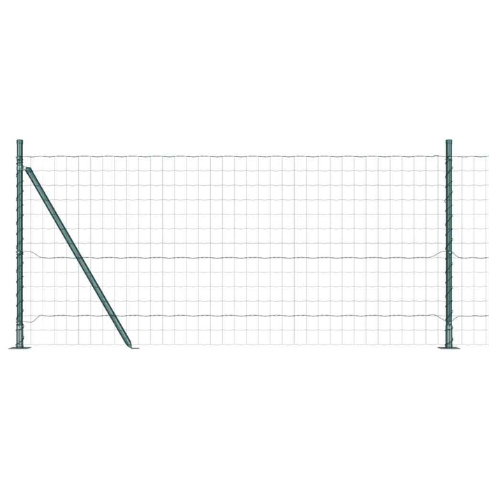 Îngrădire cu stâlpi Verde 1 x 25 m Oțel - WALTI WALTI