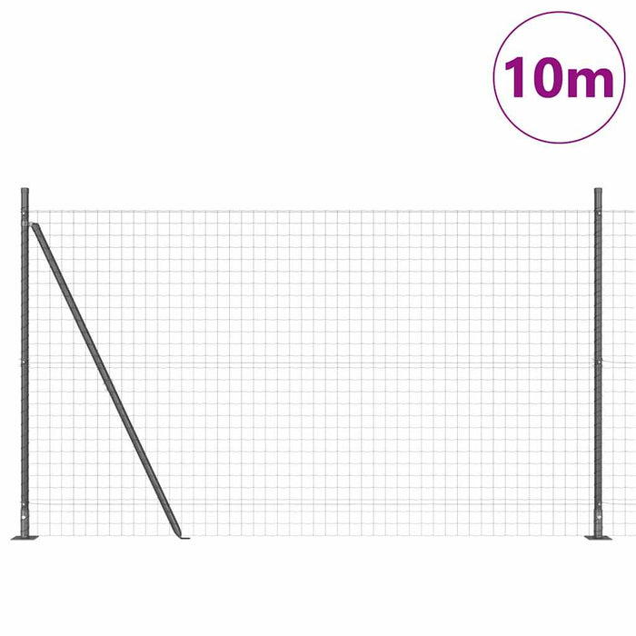 Îngrădire cu stâlpi Gri 1.5 x 10 m Oțel - WALTI WALTI