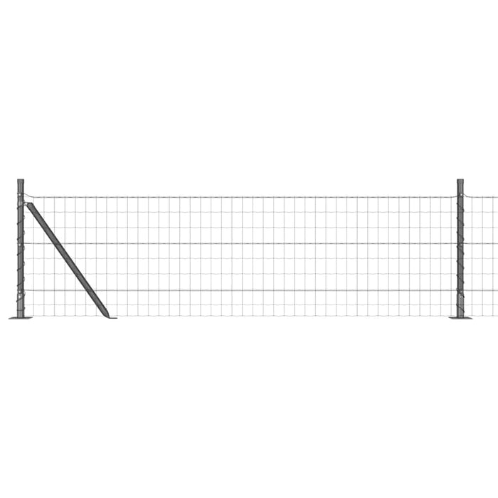 Îngrădire cu stâlpi Gri 0.4 x 10 m Oțel - WALTI WALTI