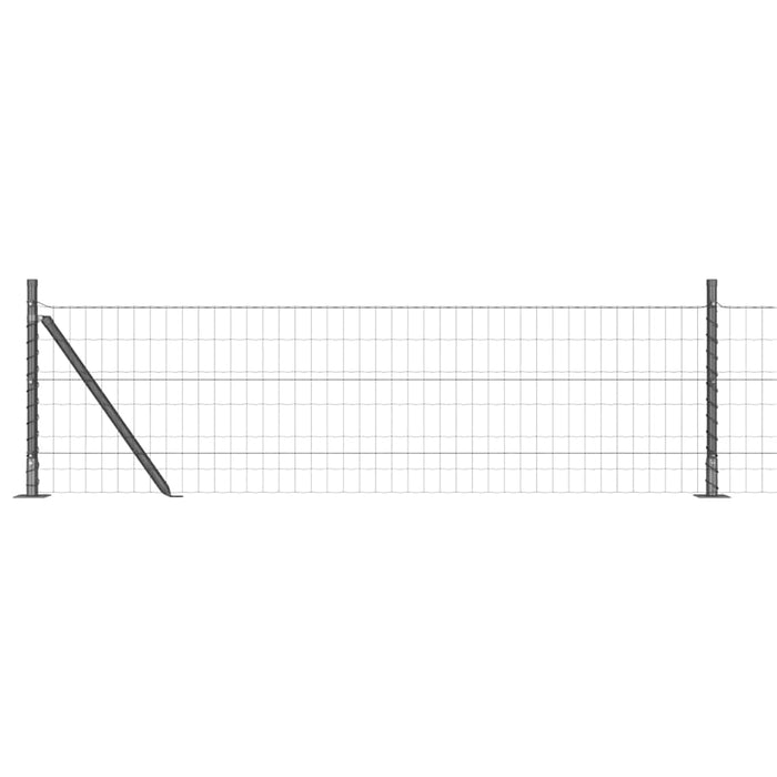 Îngrădire cu stâlpi Gri 0.6 x 25 m Oțel - WALTI WALTI