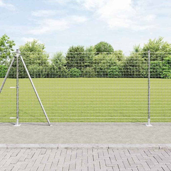 Îngrădire cu stâlpi Argintiu 1.2 x 10 m Oțel - WALTI WALTI