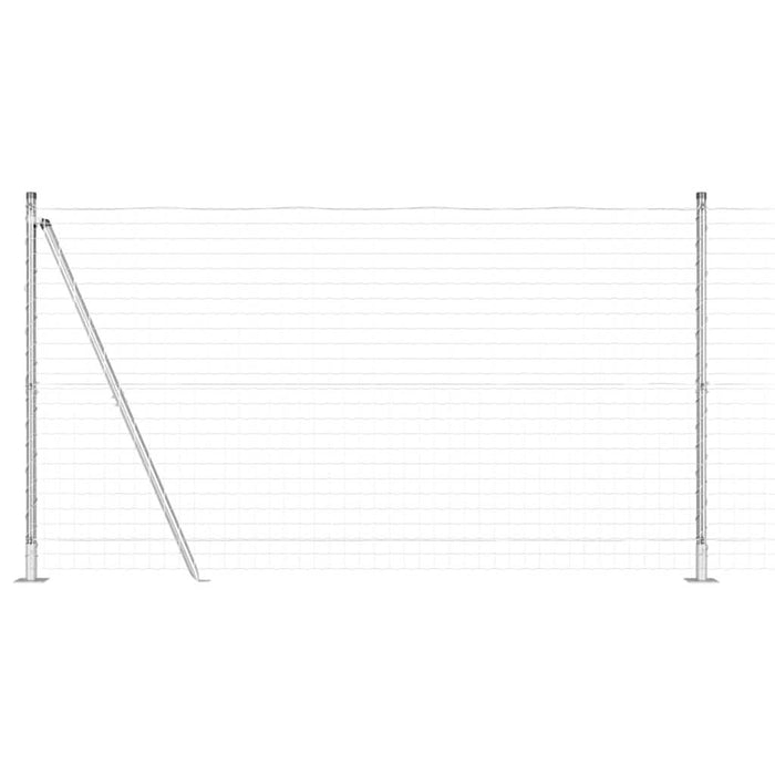 Îngrădire cu stâlpi Argintiu 1.2 x 10 m Oțel - WALTI WALTI