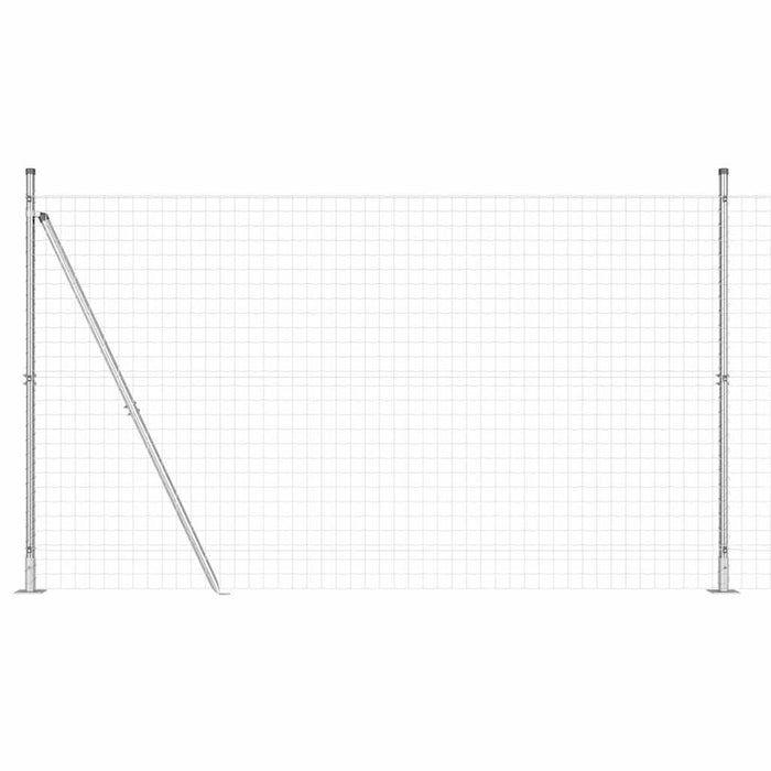Îngrădire cu stâlpi Argintiu 1.4 x 10 m Oțel - WALTI WALTI