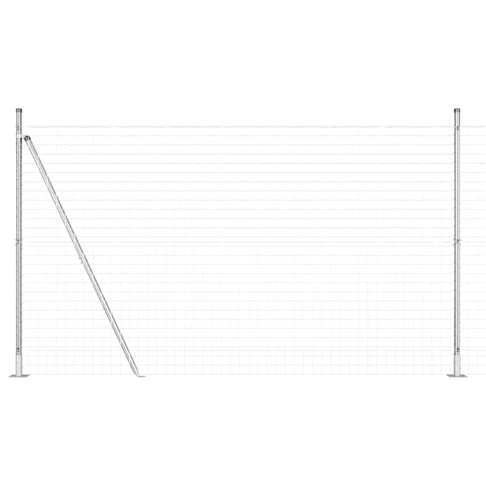 Îngrădire cu stâlpi Argintiu 1.5 x 10 m Oțel - WALTI WALTI