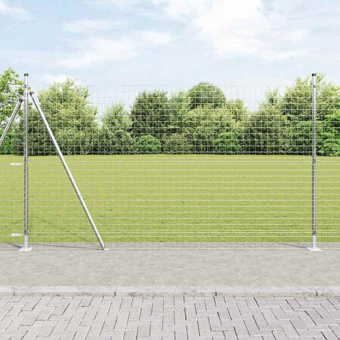 Îngrădire cu stâlpi Argintiu 1.6 x 10 m Oțel - WALTI WALTI