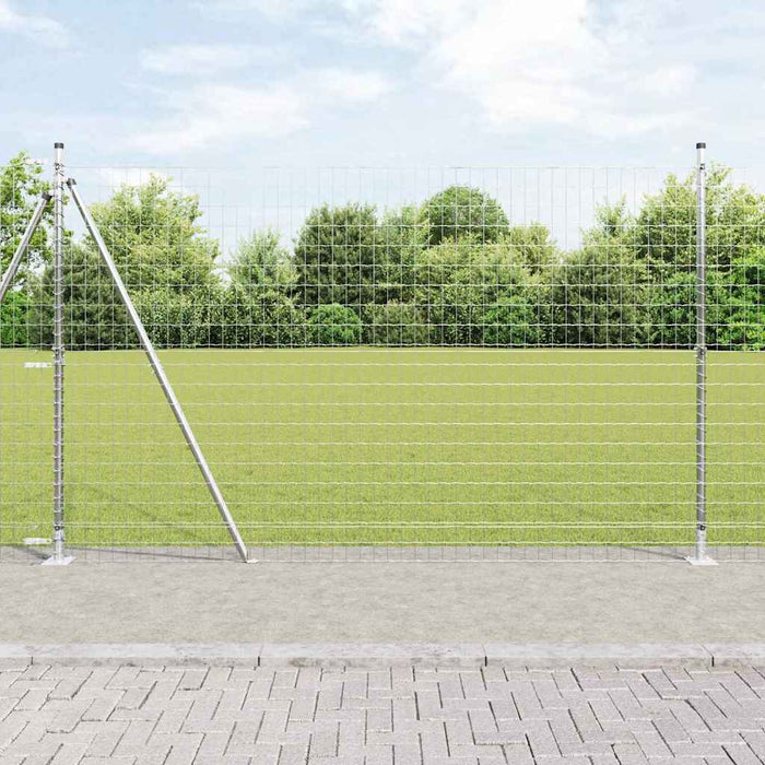 Îngrădire cu stâlpi Argintiu 1.4 x 10 m Oțel - WALTI WALTI