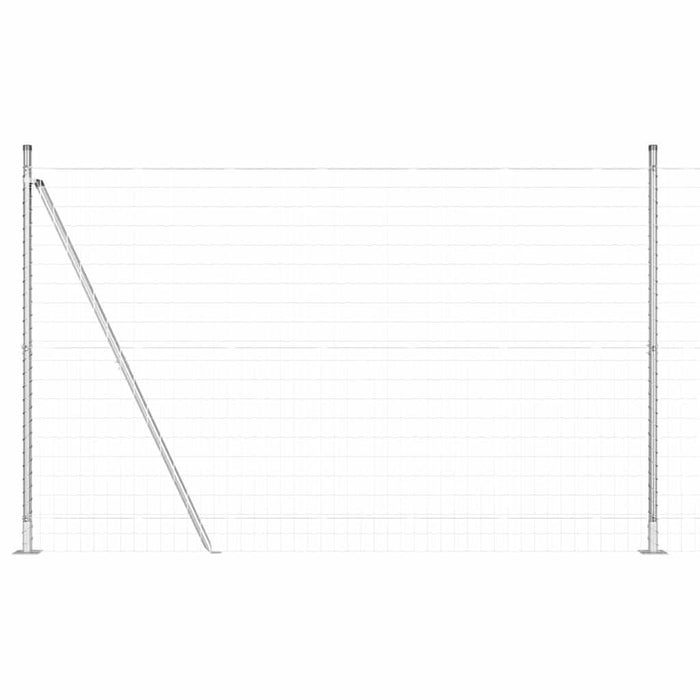 Îngrădire cu stâlpi Argintiu 1.5 x 10 m Oțel - WALTI WALTI