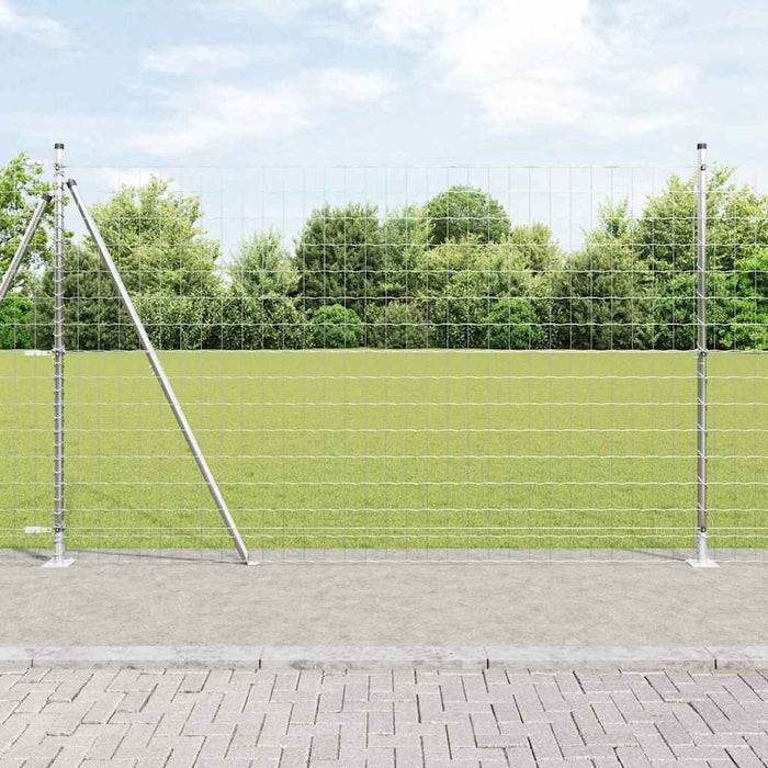 Îngrădire cu stâlpi Argintiu 1.6 x 10 m Oțel - WALTI WALTI