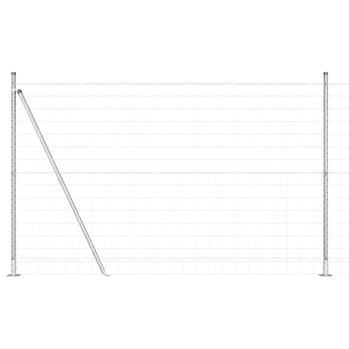 Îngrădire cu stâlpi Argintiu 1.4 x 10 m Oțel - WALTI WALTI