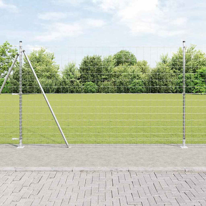 Îngrădire cu stâlpi Argintiu 1.5 x 10 m Oțel - WALTI WALTI