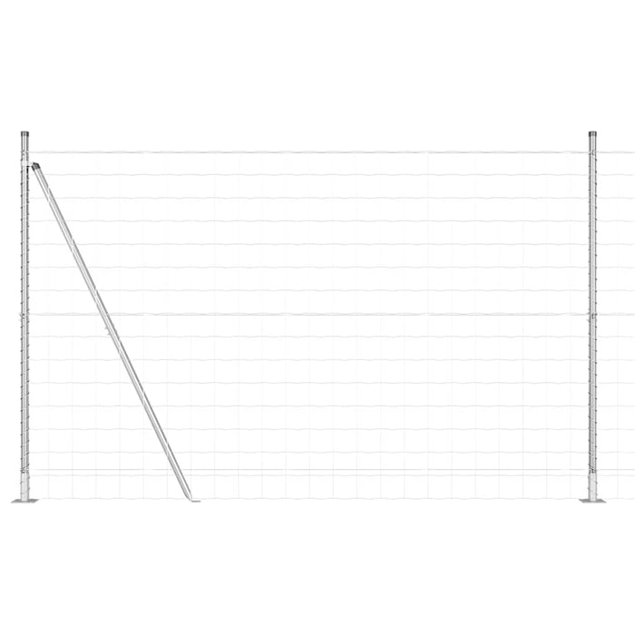 Îngrădire cu stâlpi Argintiu 1.6 x 10 m Oțel - WALTI WALTI