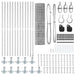 Îngrădire cu stâlpi Argintiu 1 x 25 m Oțel - WALTI WALTI
