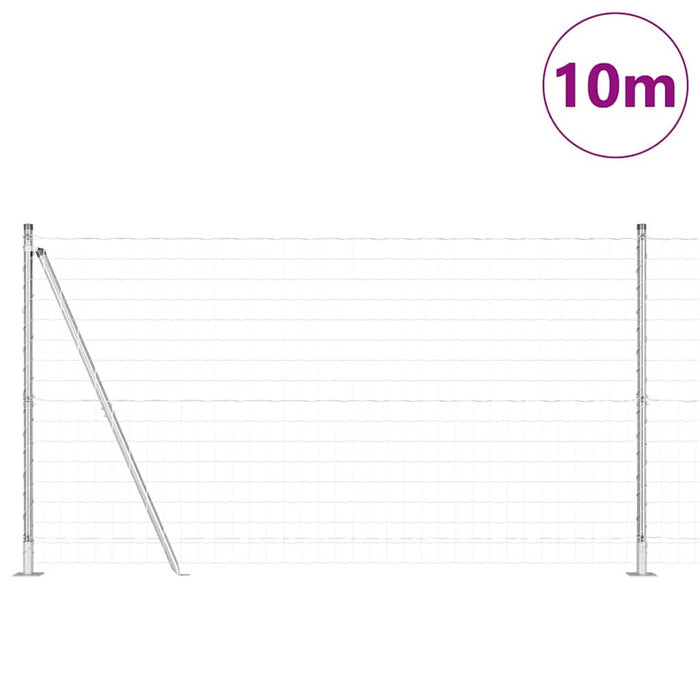 Îngrădire cu stâlpi Argintiu 1.2 x 10 m Oțel - WALTI WALTI