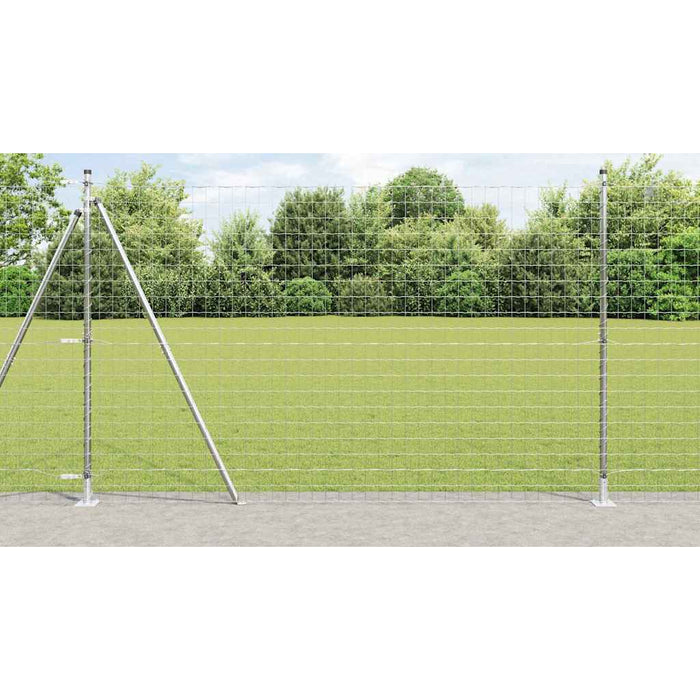Îngrădire cu stâlpi Argintiu 1.4 x 10 m Oțel - WALTI WALTI