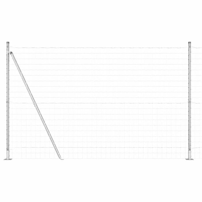 Îngrădire cu stâlpi Argintiu 1.5 x 10 m Oțel - WALTI WALTI