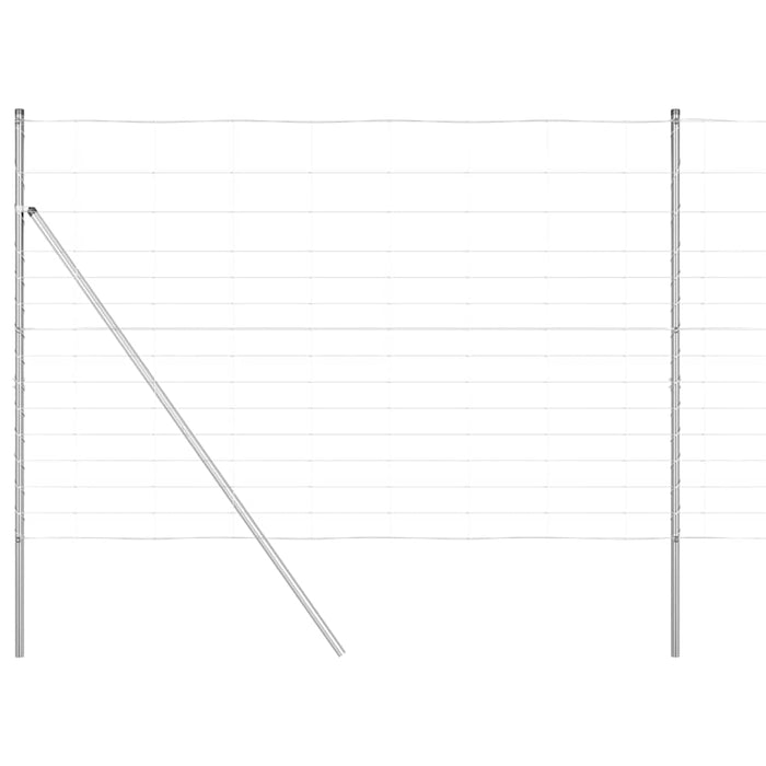 Gard pentru câmp Argintiu 25 x 1.6 m Oțel galvanizat - WALTI WALTI