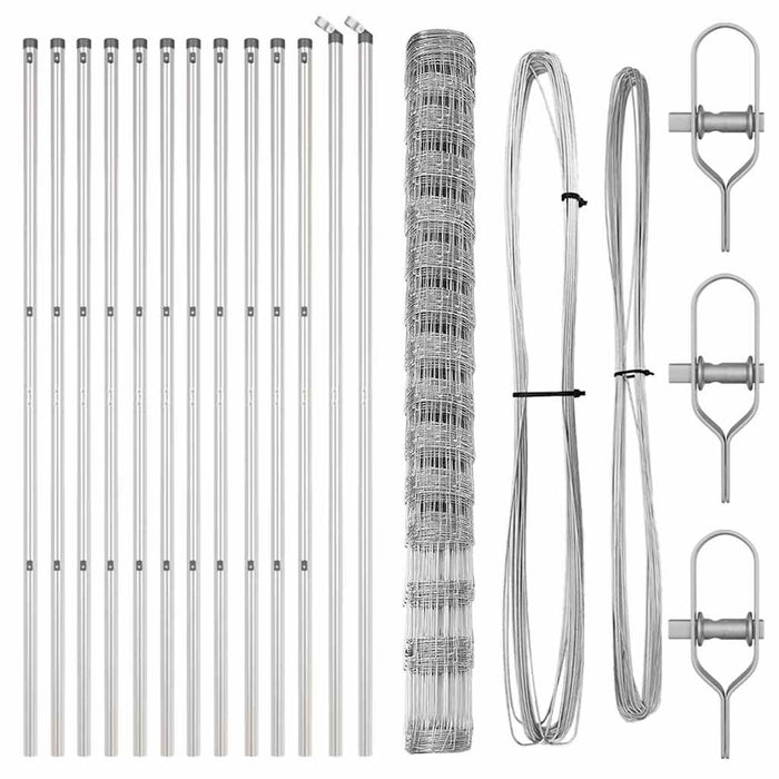 Gard pentru câmp Argintiu 25 x 1.6 m Oțel galvanizat - WALTI WALTI