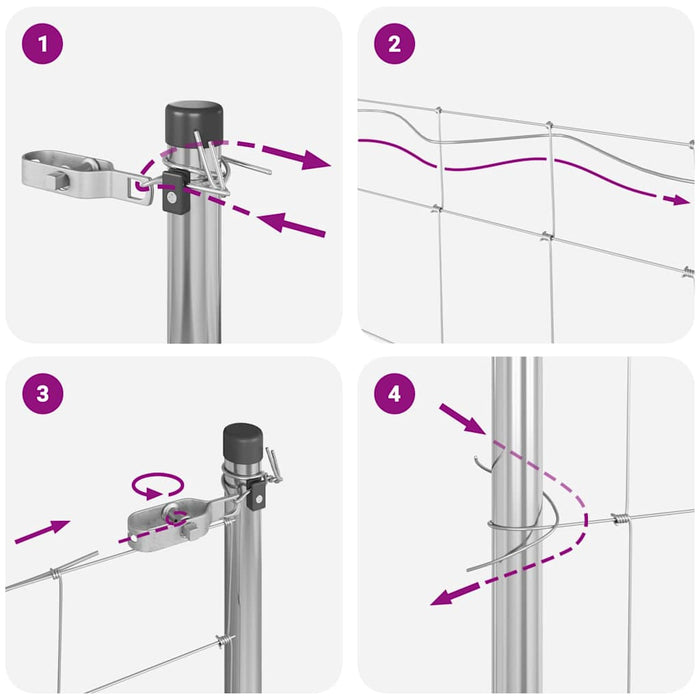 Plasă de Fencing 0.8 x 100m din oțel galvanizat - WALTI WALTI